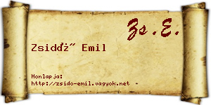 Zsidó Emil névjegykártya
